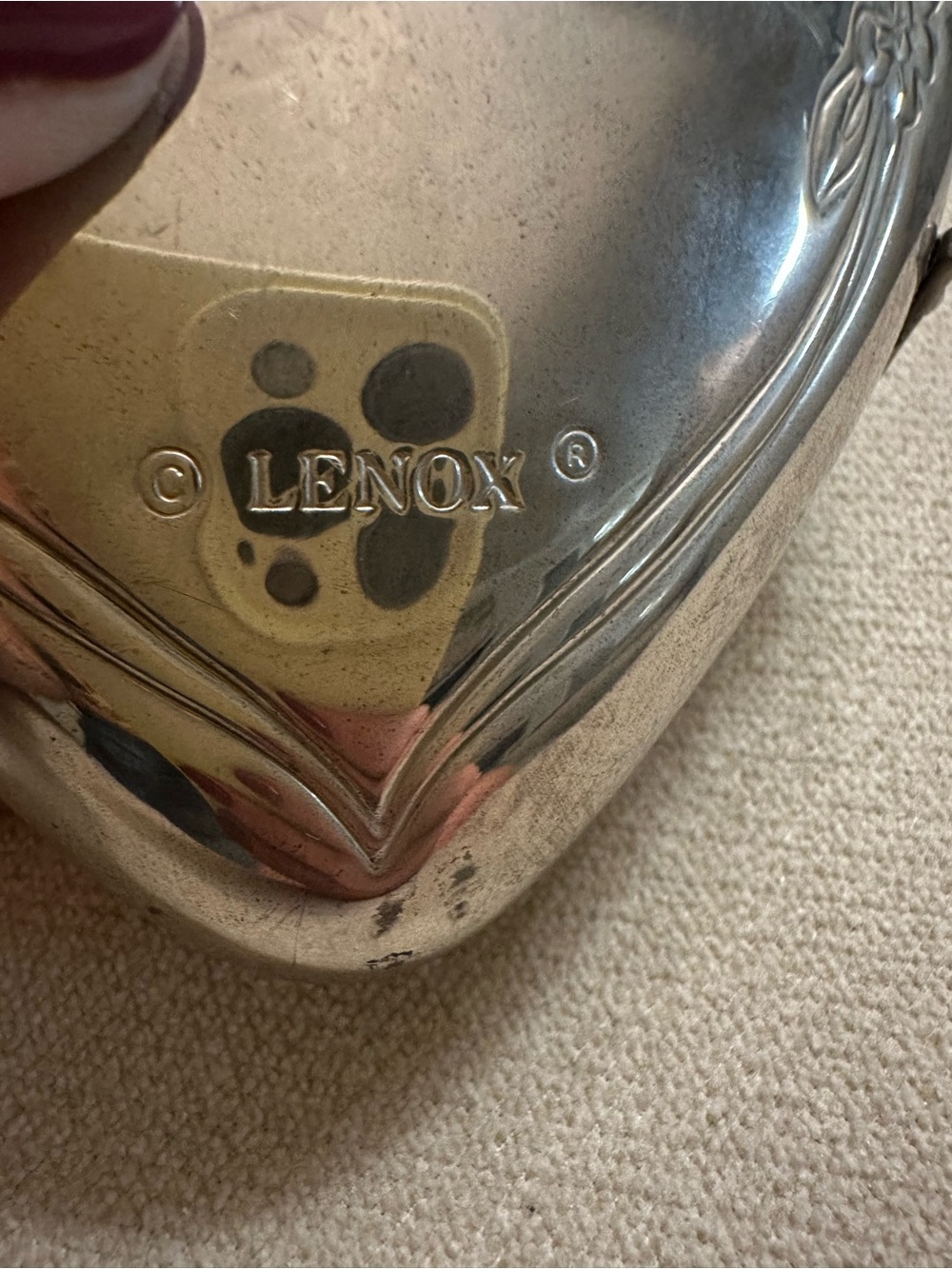 Vintage Lenox Kirk Stieff silver-plated friendship heart ornament - Picture 5 of 8